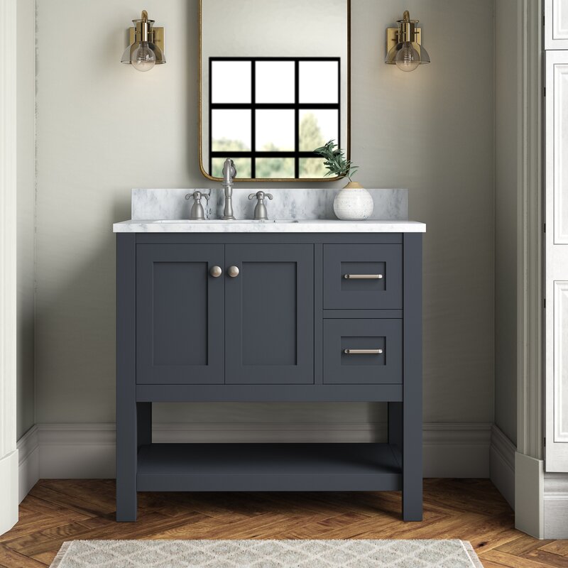 Warburton single bathroom vanity set