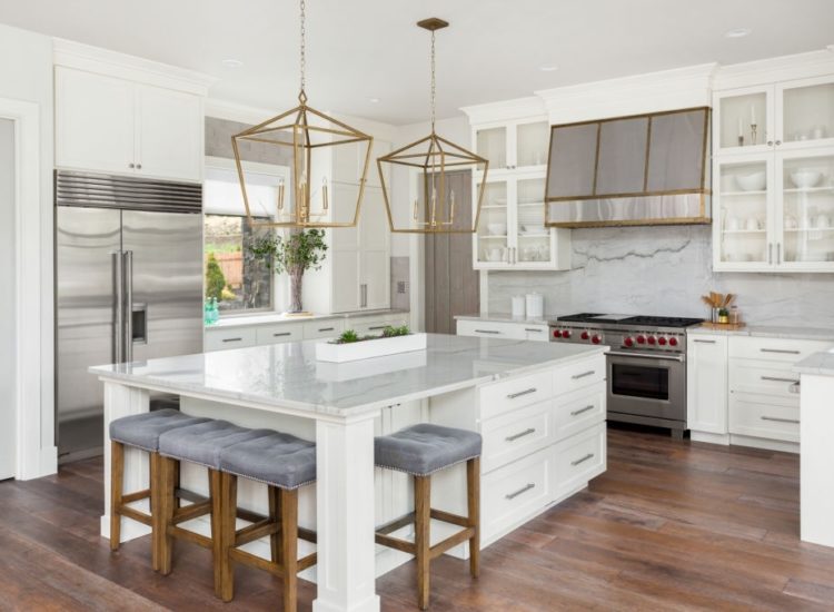 kitchen in newly constructed luxury home kitchen in newly constructed luxury home
